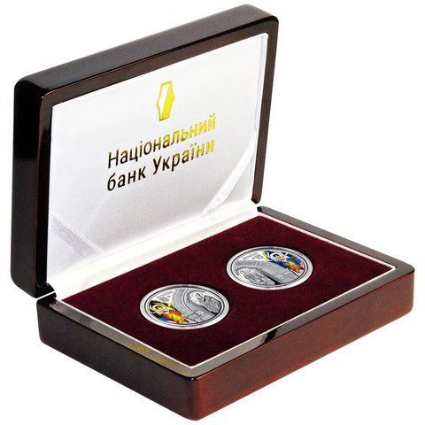 Набір із двох пам`ятних монет &ldquo;Володимирський собор у м. Київ&rdquo; у футлярі, 2023 NAB-VOLSOB фото