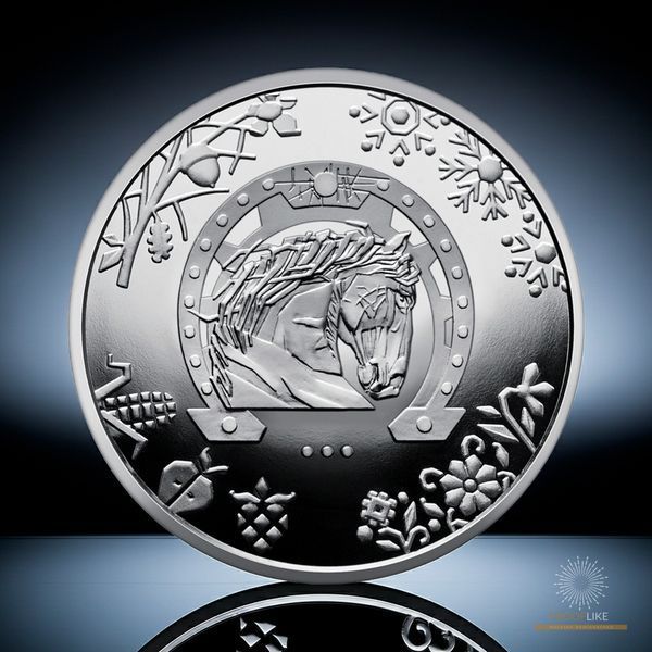 Монета НБУ "Рік Коня" у сувенірній упаковці, 5 гривень, 2025 N-HORSE-2026 фото
