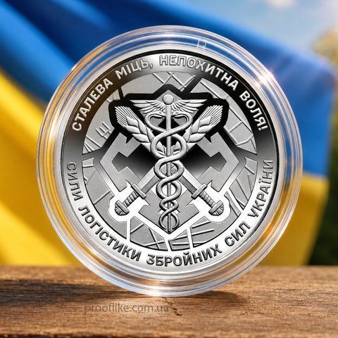 Пам&rsquo;ятна монета "Сили логістики Збройних Сил України", 10 гривень, 2024 рік LOG-ZSU10 фото