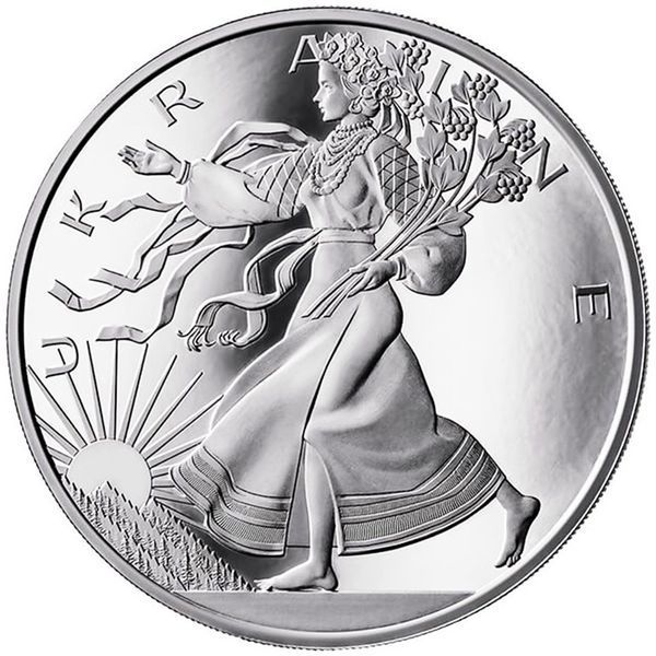 Срібна монета "Свобода України", 1000 Сатоші,&nbsp;1oz, пруф,&nbsp;Сполучені Крипто Штати,&nbsp;2024 FREEDOM-UKR фото