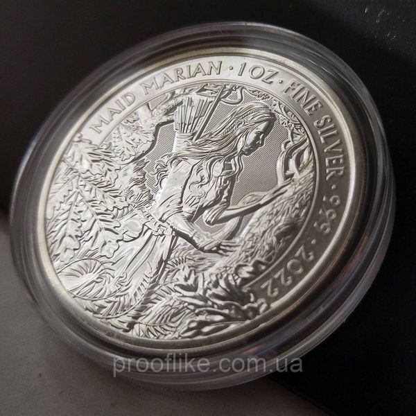 Срібна монета "Діва Меріан", серія "Міфи та Легенди", 2022, 1 oz, Велика Британія MERY22 фото