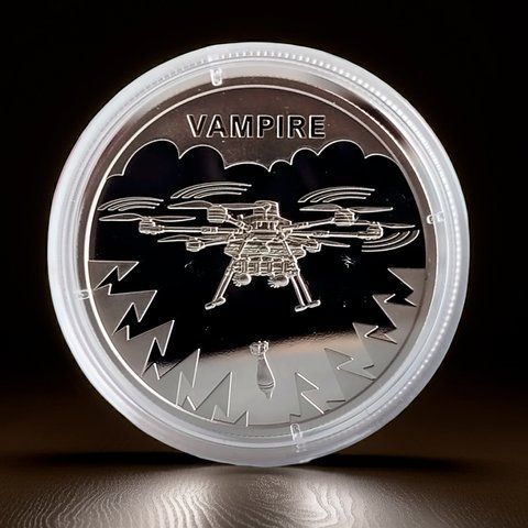 Монета НБУ "Українська бавовна. БПЛА "Vampire"" у сувенірному пакованні, 5 гривень, 2025 N-VAMPIRE-2025 фото