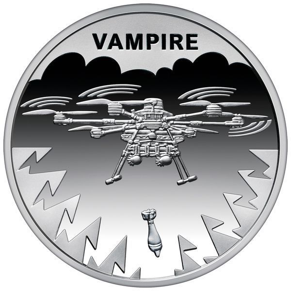 Монета НБУ "Українська бавовна. БПЛА "Vampire"" у сувенірному пакованні, 5 гривень, 2025 N-VAMPIRE-2025 фото
