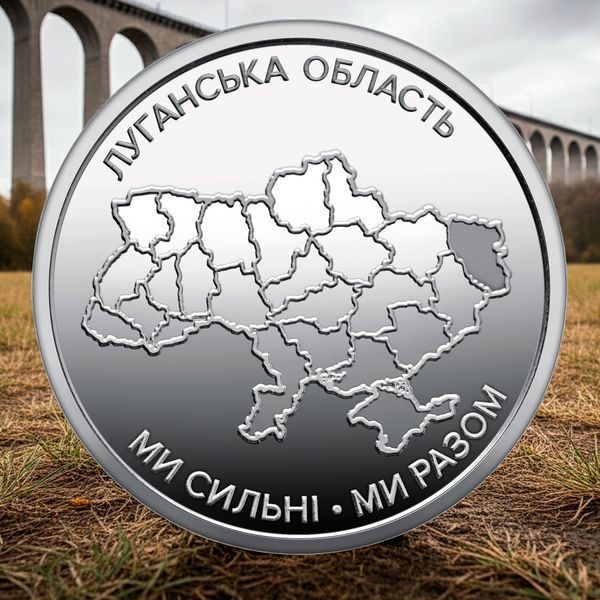 Ролик обігових пам&rsquo;ятних монет "Ми сильні. Ми разом. Луганська область", 10 гривень, 2025 ROL25-LUGANSK-STRONG10 фото