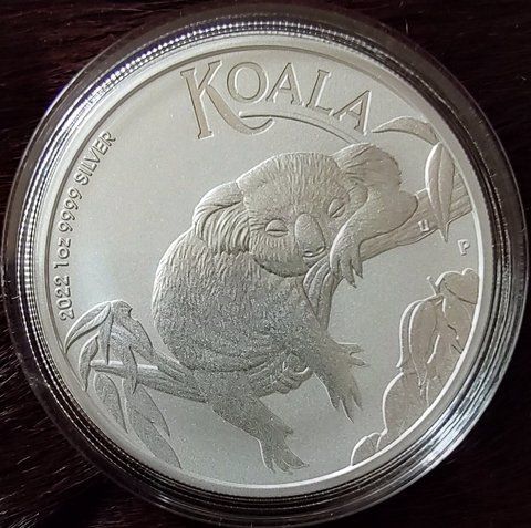 Срібна монета Коала (Австралія) 2022, 1 долар 1 унція срібла 9999 KOALA22 фото