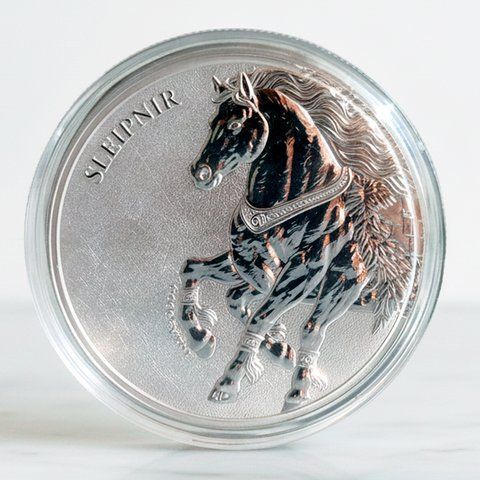 Срібна монета "Слейпнір", четверта в серії "Germania Beasts", 5 марок, 1 унція срібла 9999, з сертифікатом, 2026 SLEIPNIR-2026 фото