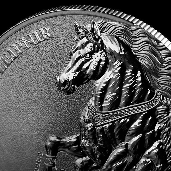 Срібна монета "Слейпнір", четверта в серії "Germania Beasts", 5 марок, 1 унція срібла 9999, з сертифікатом, 2026 SLEIPNIR-2026 фото