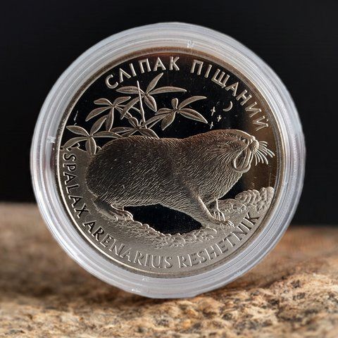 Пам'ятна монета НБУ "Сліпак піщаний", 2 гривні, 2005 N-SLPI-2005 фото