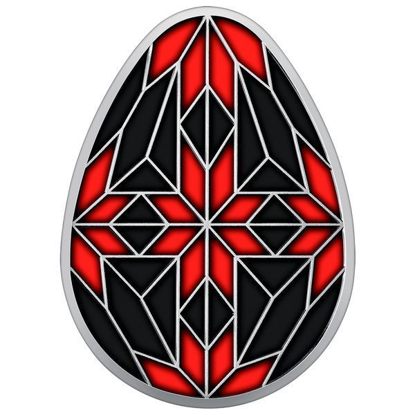 Срібна монета НБУ "Великодня радість. Писанка" 10 гривень, у футлярі, 2026 PYSANKA2-2026 фото