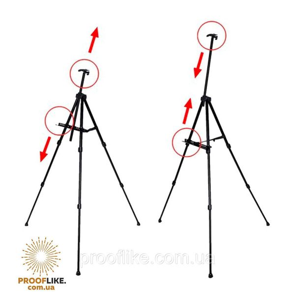 Мольберт-тренога телескопический D. K. Art для картин, планшетов, led доски, высота 172 см! MOLB-172-5 фото