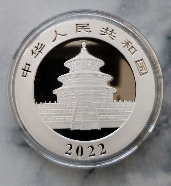 Серебряная монета Панда 2022, Китай, 30 грамм 999 пробы PAND22 фото