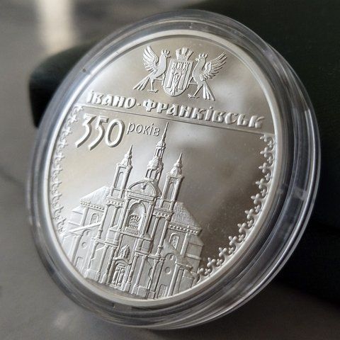 Срібна монета НБУ "350 років м.Івано-Франківську" 10 гривень, 2012 350IF фото