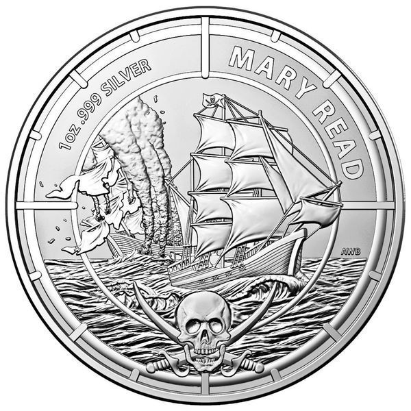 Срібна інвестиційна монета Мері Рід (MARY READ), 1 oz срібла 999, Соломонові острови, 2022 MARY-READ-2022 фото