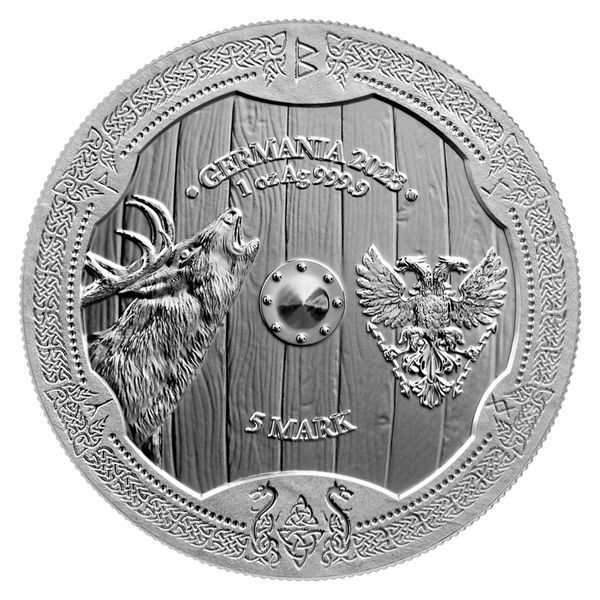 Серебряная монета 1oz Валькирии: Остара 5 марок 2023 года с сертификатом! OSTARA-2022 фото