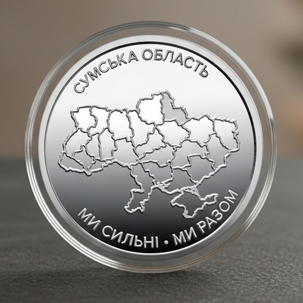 Памятная монета "Мы сильны. Мы вместе. Сумская область", 10 гривен, 2026 SUMY-STRONG10 фото