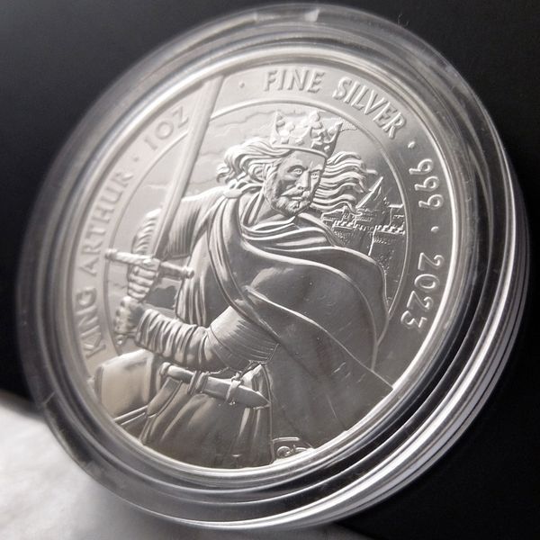 Срібна монета "Король Артур", серія "Міфи та Легенди", 2023, 1 oz, Велика Британія ARTHUR23 фото