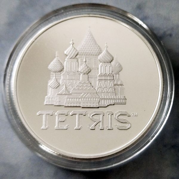 Серебряная монета 1oz Tetris "Собор Василия Блаженного" 2 доллара 2021, Ниуэ TETRIS фото