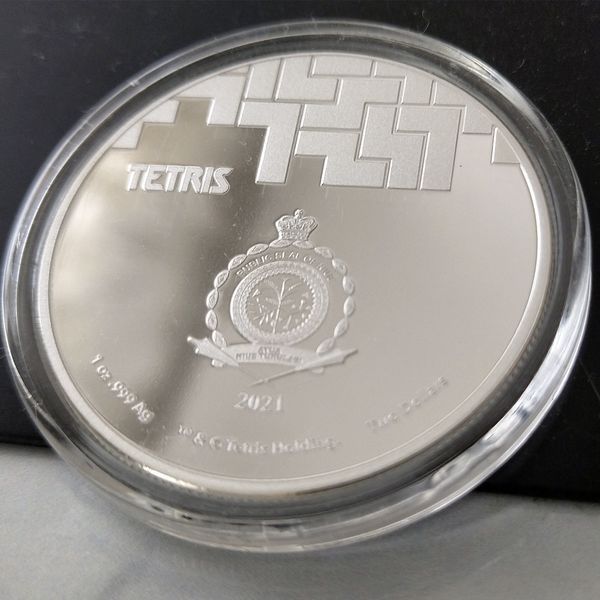 Серебряная монета 1oz Tetris "Собор Василия Блаженного" 2 доллара 2021, Ниуэ TETRIS фото