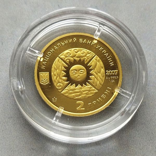 Золотая монета НБУ "Скорпион", 1,24 г чистого золота, 2007 G-SCORP фото