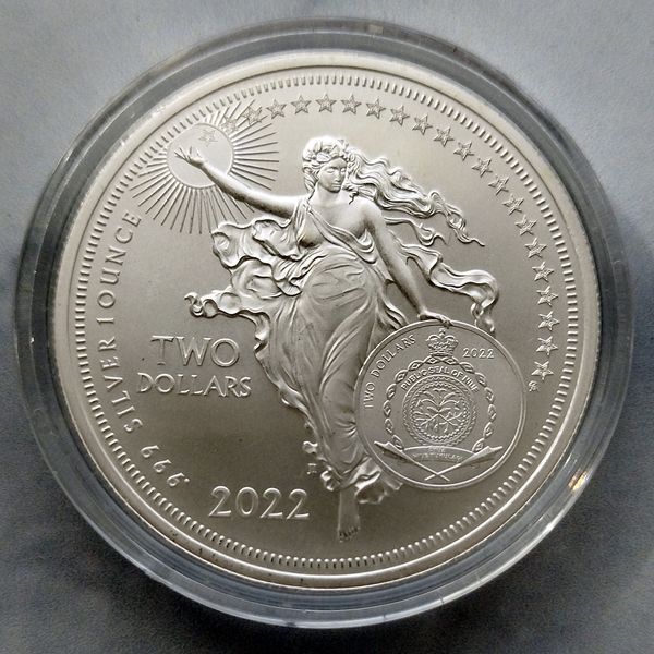 Срібна монета 1oz Альберт Ейнштейн, Серія "Ікони Натхнення" 2 долари 2022, Ніуе EINSTEIN фото