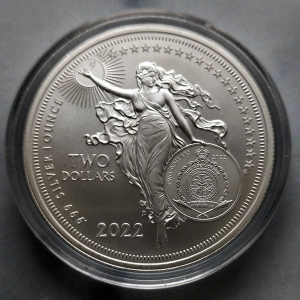 Срібна монета 1oz Альберт Ейнштейн, Серія "Ікони Натхнення" 2 долари 2022, Ніуе EINSTEIN фото