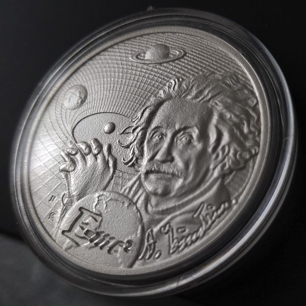 Срібна монета 1oz Альберт Ейнштейн, Серія "Ікони Натхнення" 2 долари 2022, Ніуе EINSTEIN фото